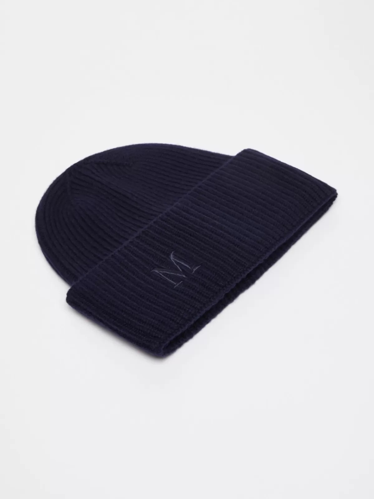 Hats*Max Mara Ribbed cashmere beanie MIDNIGHTBLUE