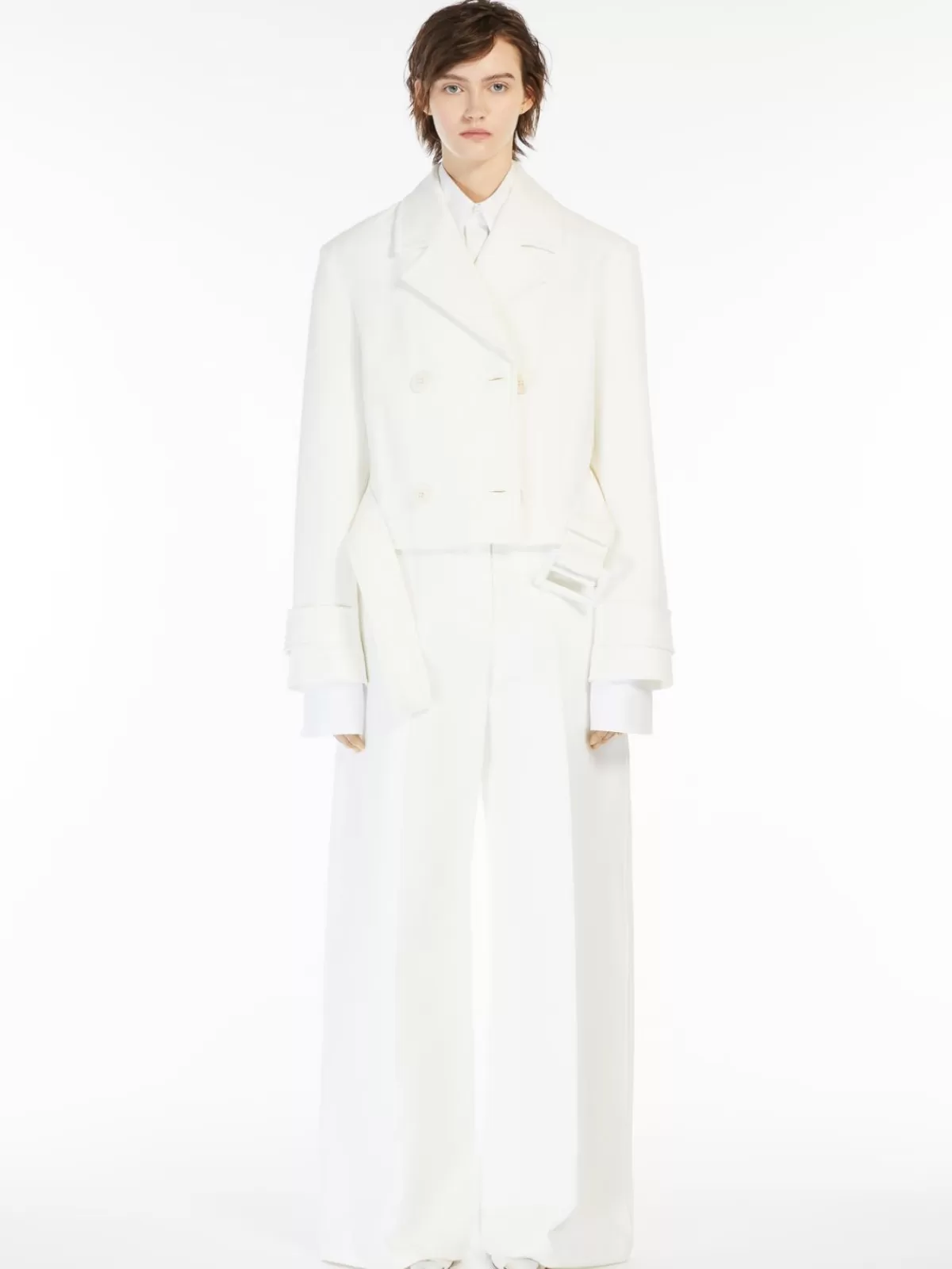 Jackets And Blazers | Suit*Max Mara Short double-breasted jacket WHITE