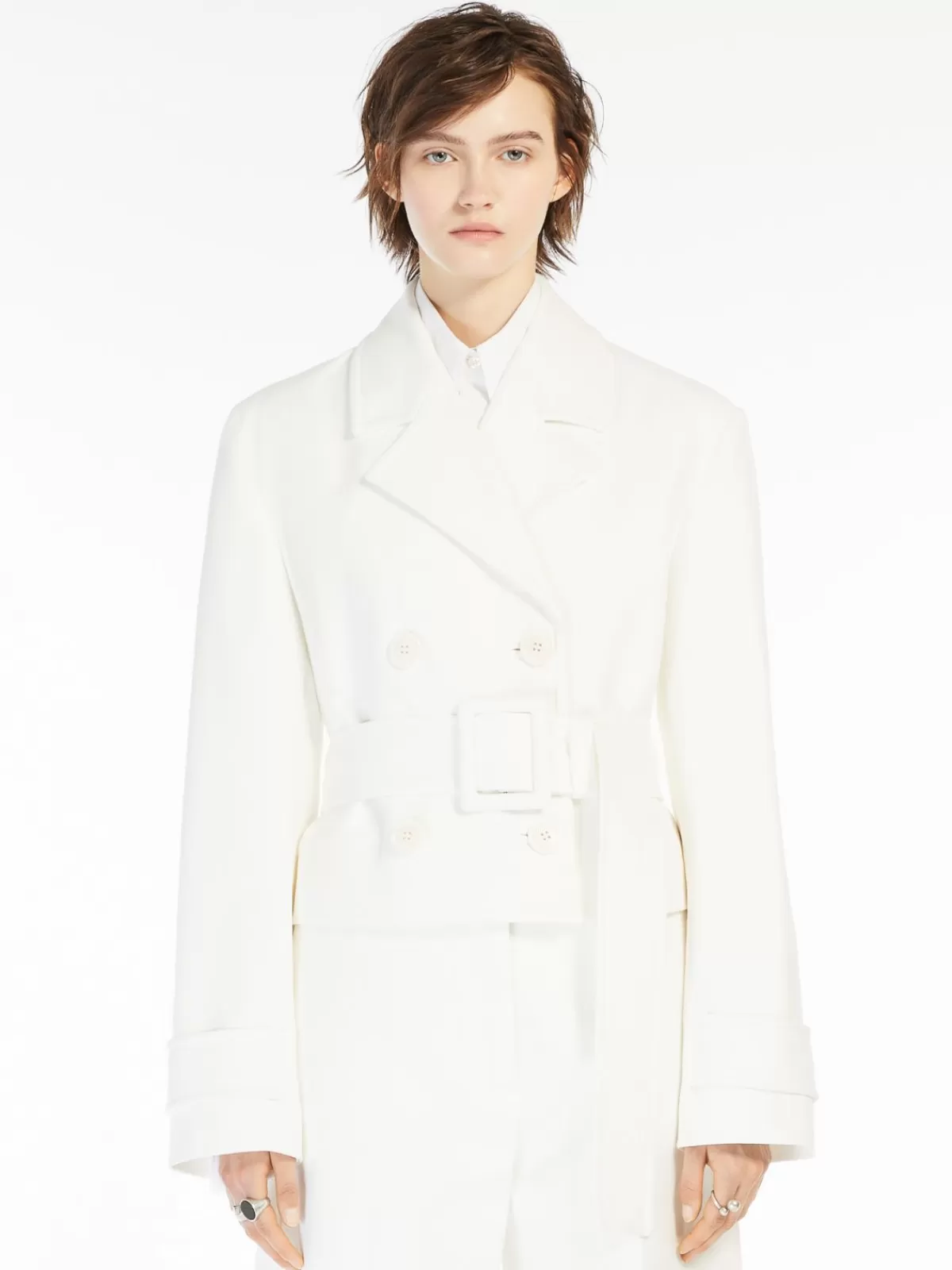 Jackets And Blazers | Suit*Max Mara Short double-breasted jacket WHITE