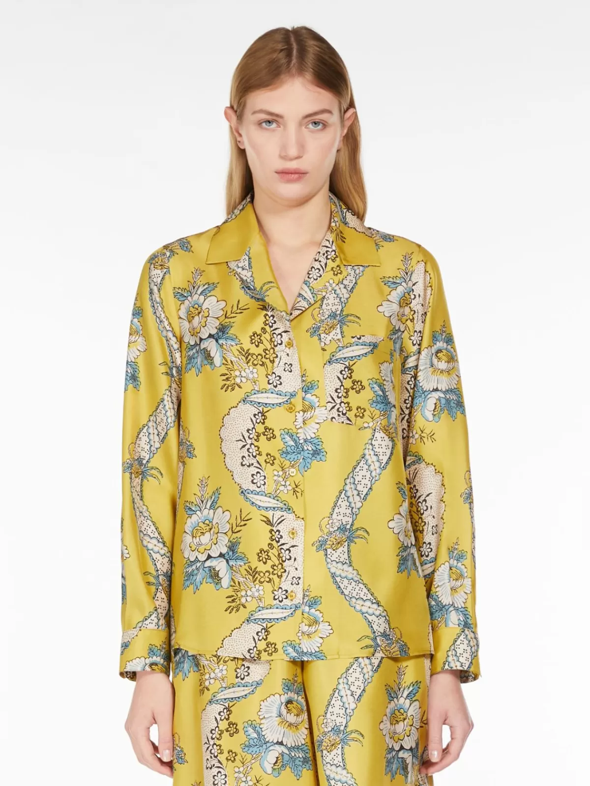 Blouses*Max Mara Silk twill shirt YELLOW