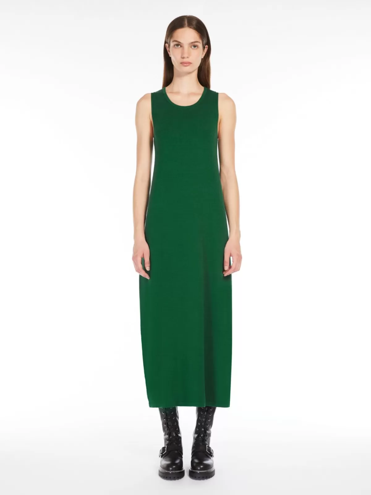 Dresses*Max Mara Sleeveless stretch viscose dress GREEN