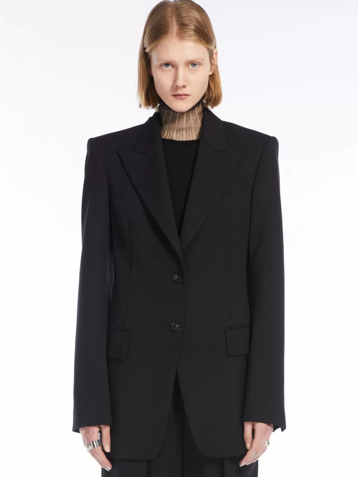 Jackets And Blazers | Suit*Max Mara Slim-fit stretch wool blazer BLACK