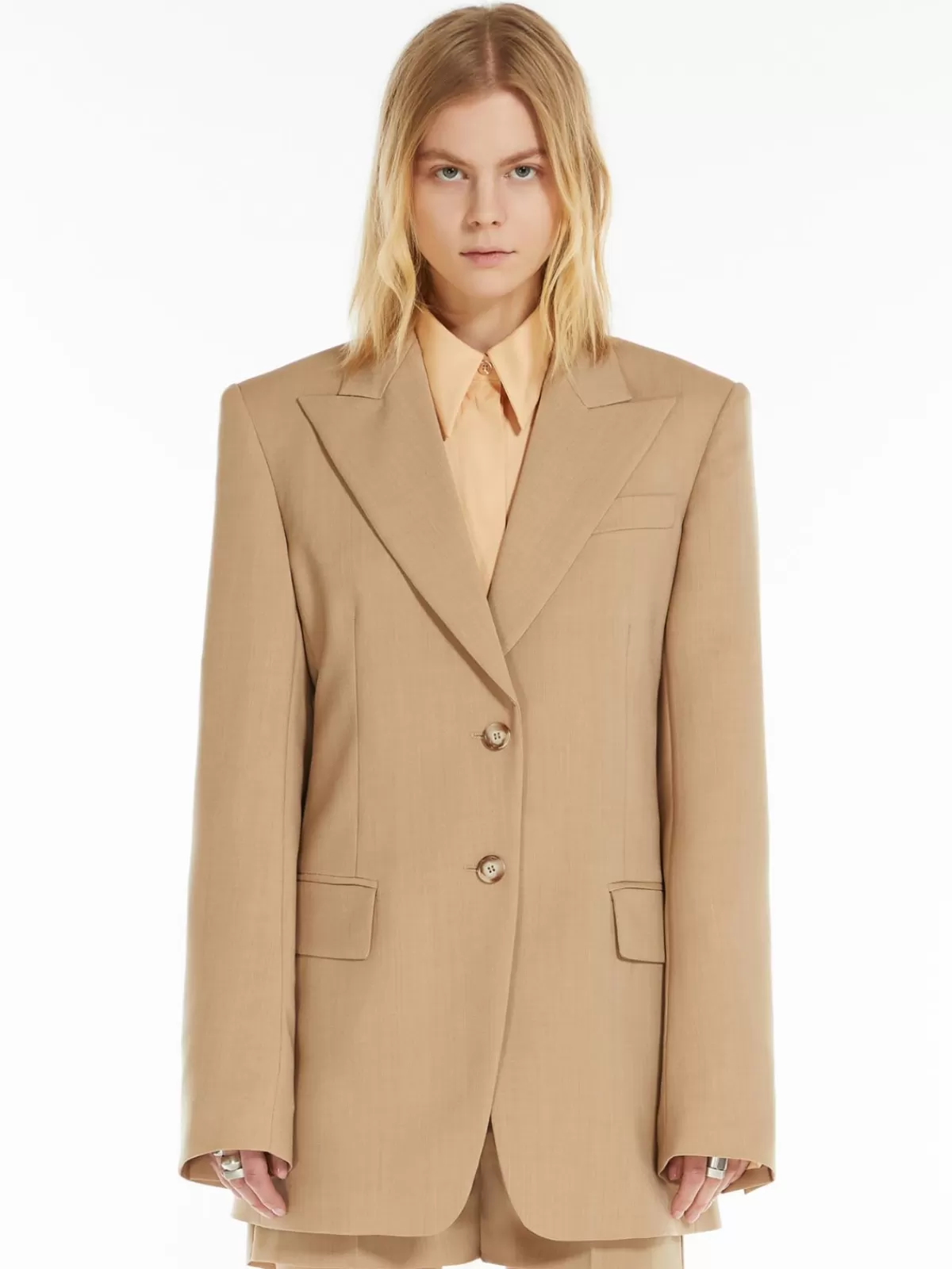 Jackets And Blazers | Suit*Max Mara Slim-fit tailored blazer BEIGE