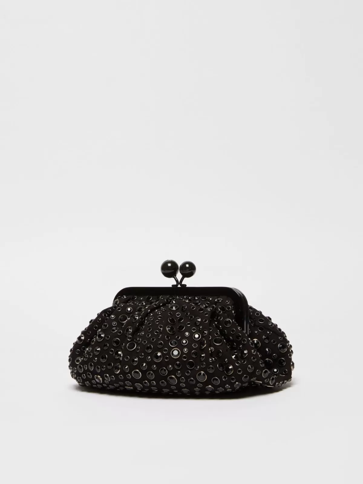 Weekend Bag*Max Mara Small crystal leather Pasticcino Bag BLACK