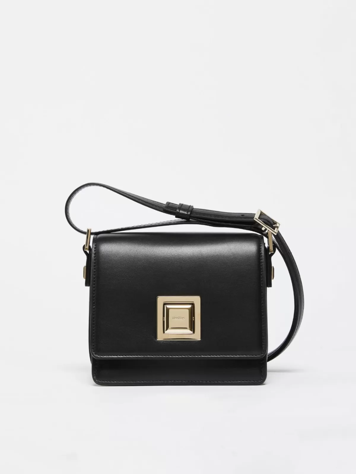 Mm Bag*Max Mara Small leather MM Bag BLACK