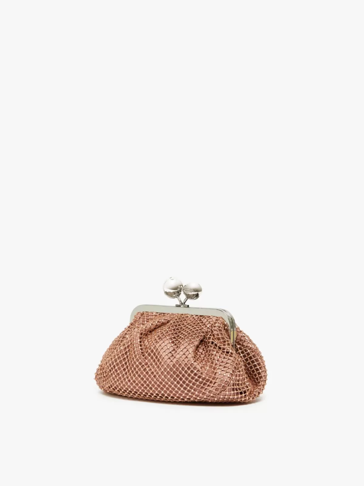 Weekend Bag*Max Mara Small Pasticcino Bag in mesh and rhinestones ANTIQUEROSE