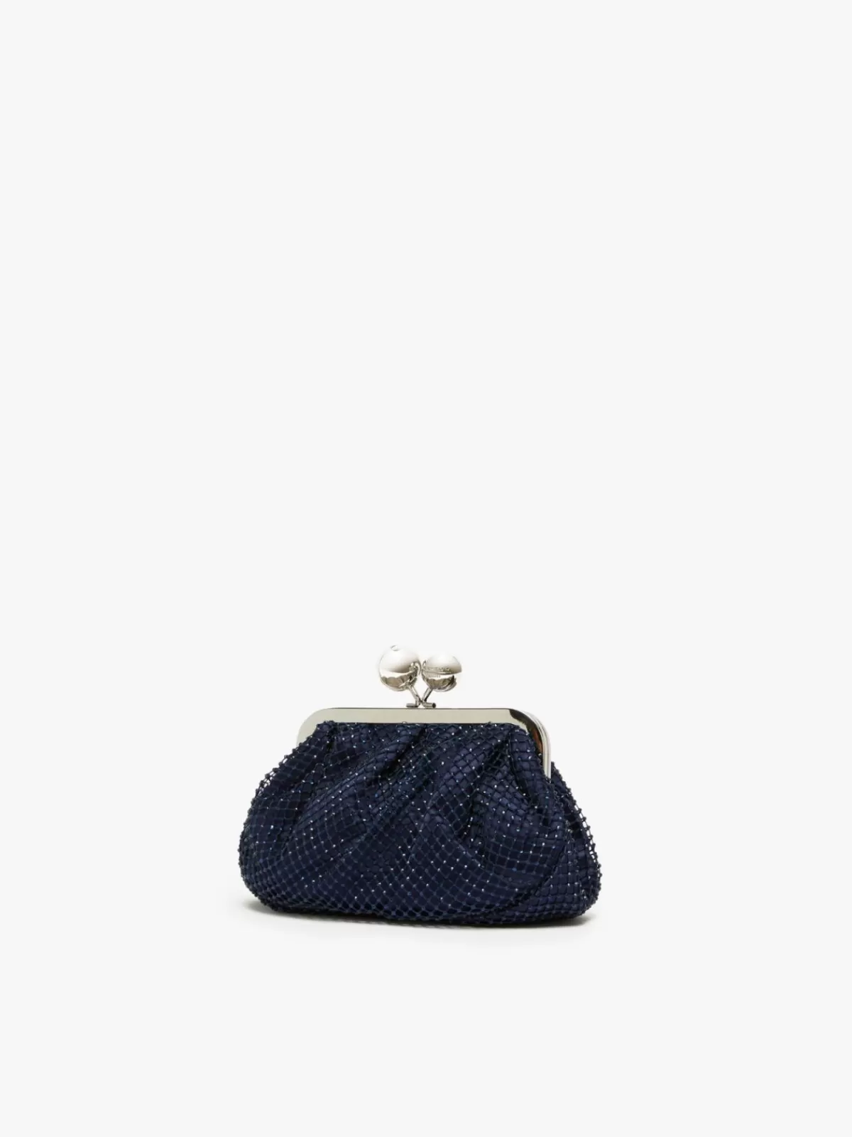 Weekend Bag*Max Mara Small Pasticcino Bag in mesh and rhinestones ULTRAMARINE