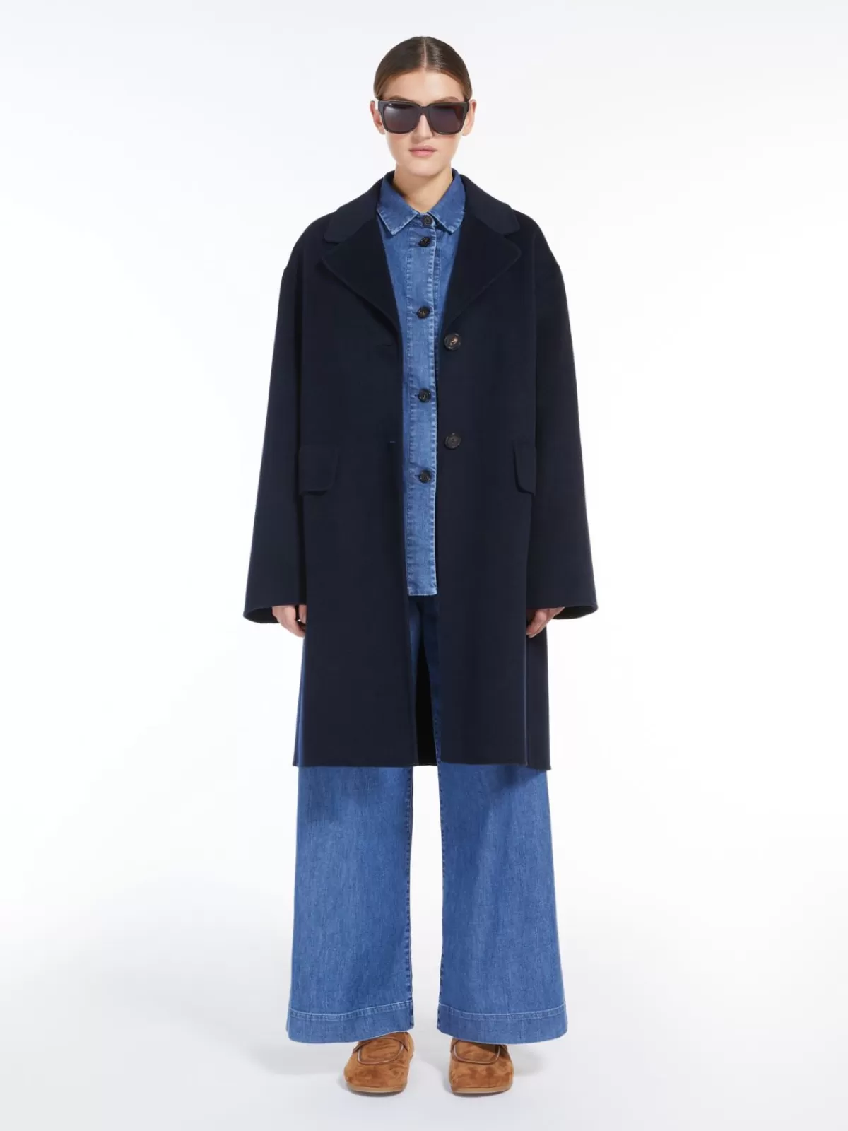 Blouses*Max Mara Stretch denim shirt MIDNIGHTBLUE