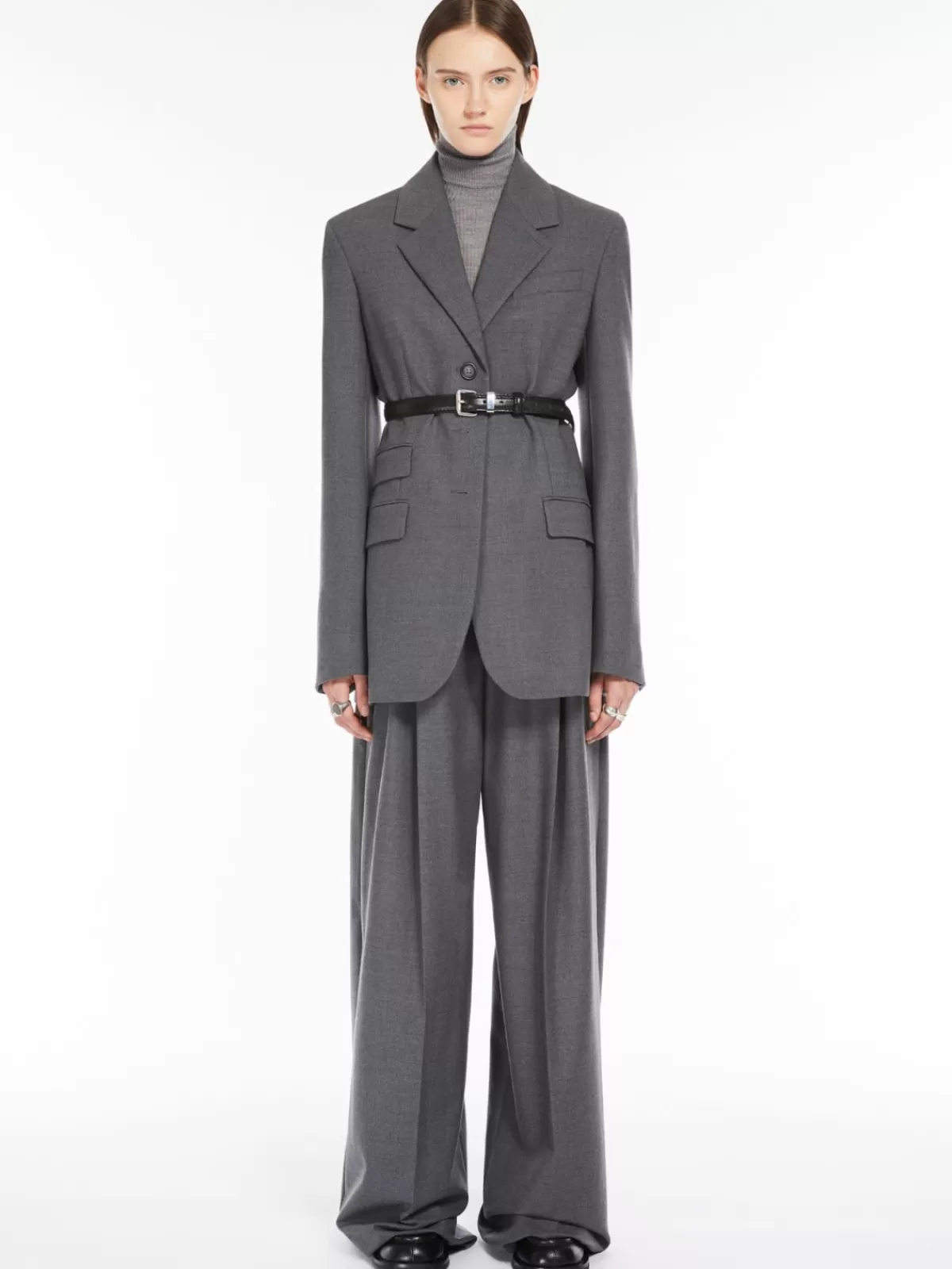 Jackets And Blazers | Suit*Max Mara Stretch flannel tailored blazer MEDIUMGREY