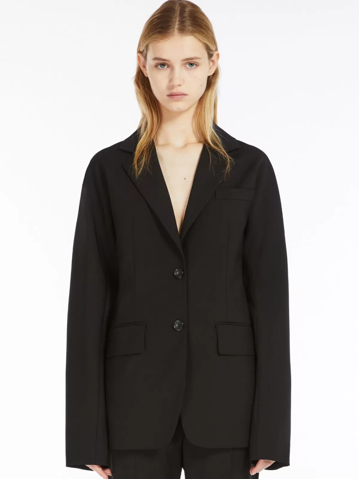 Jackets And Blazers | Suit*Max Mara Stretch wool kimono blazer BLACK