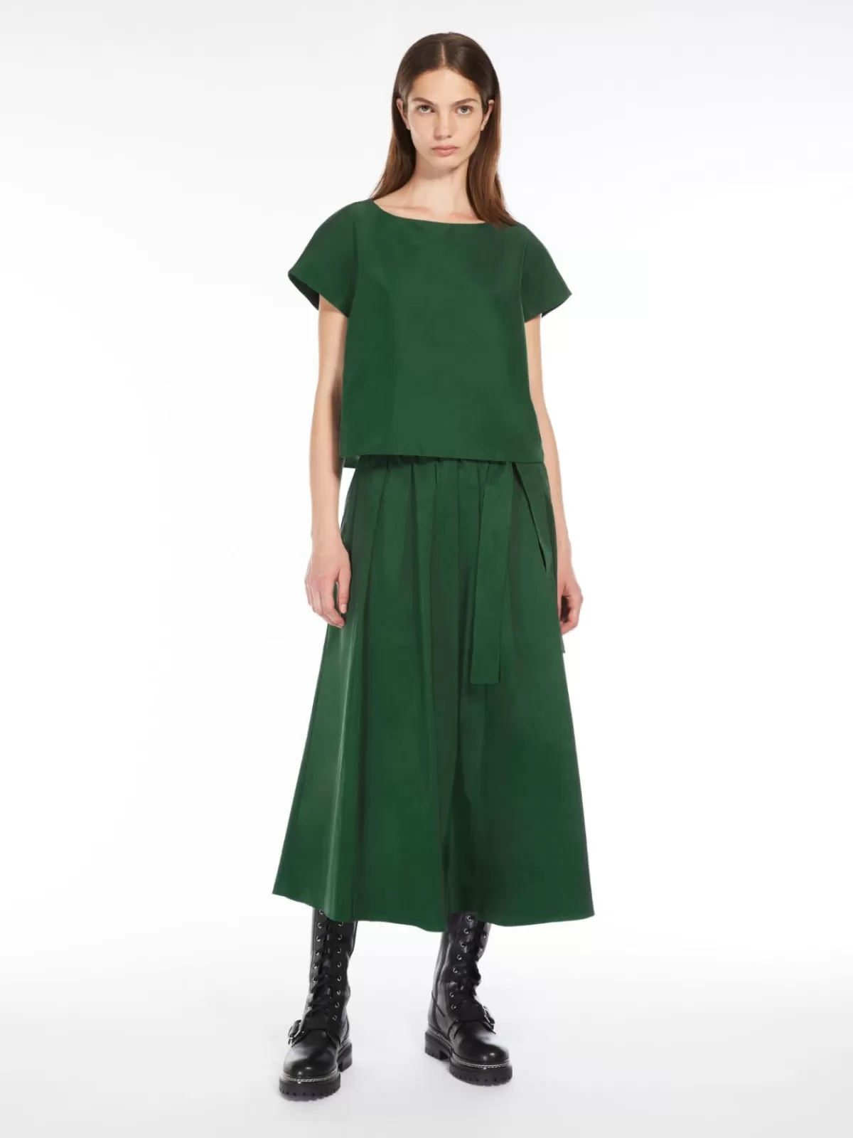 Blouses*Max Mara Taffeta top GREEN