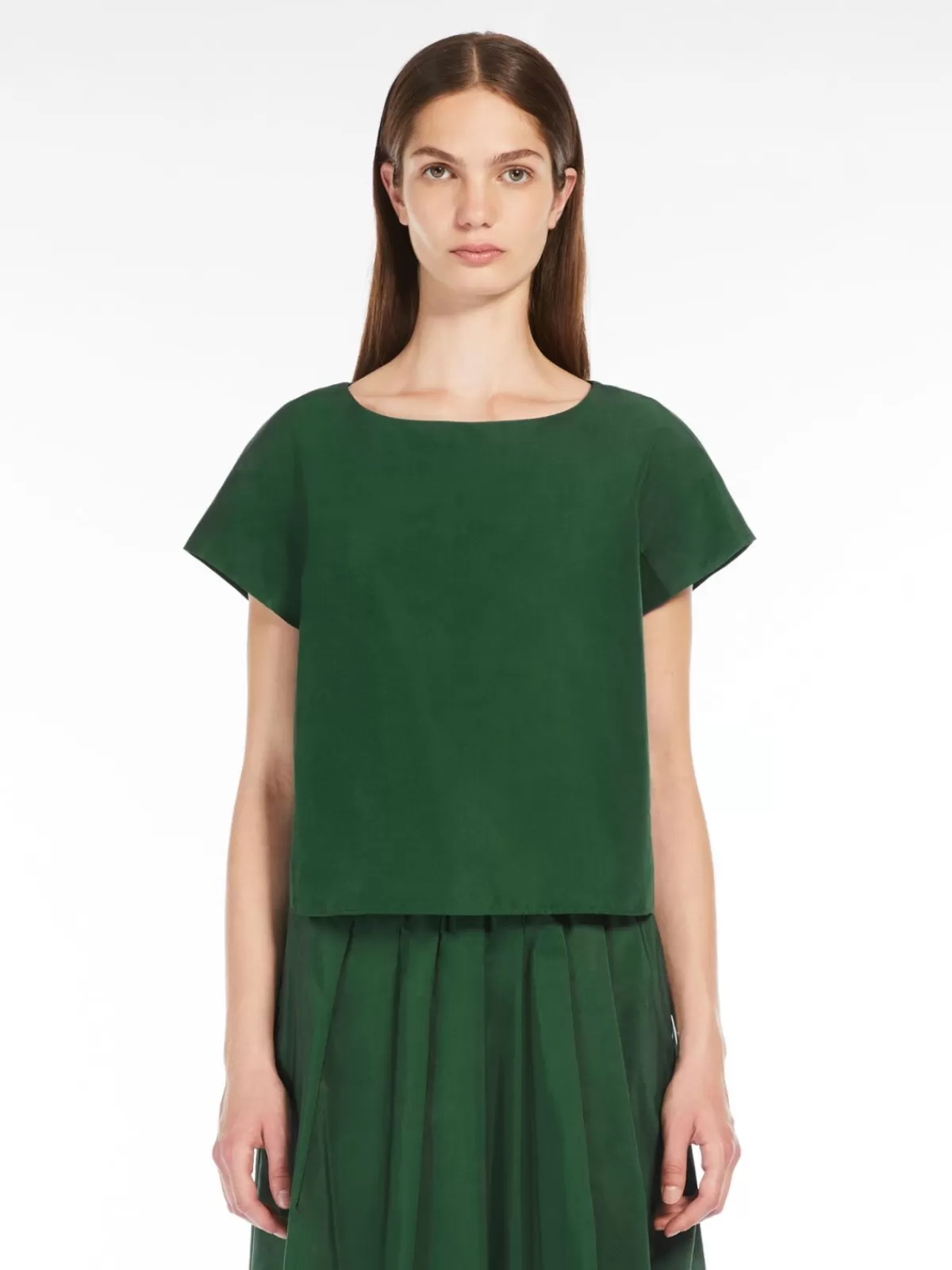 Blouses*Max Mara Taffeta top GREEN