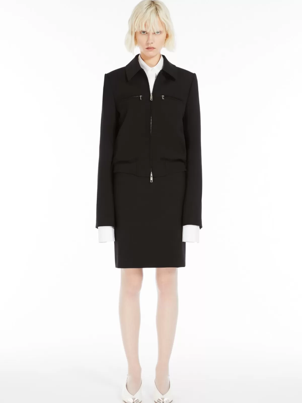 Jackets And Blazers | Suit*Max Mara Tailored stretch wool blouson jacket BLACK