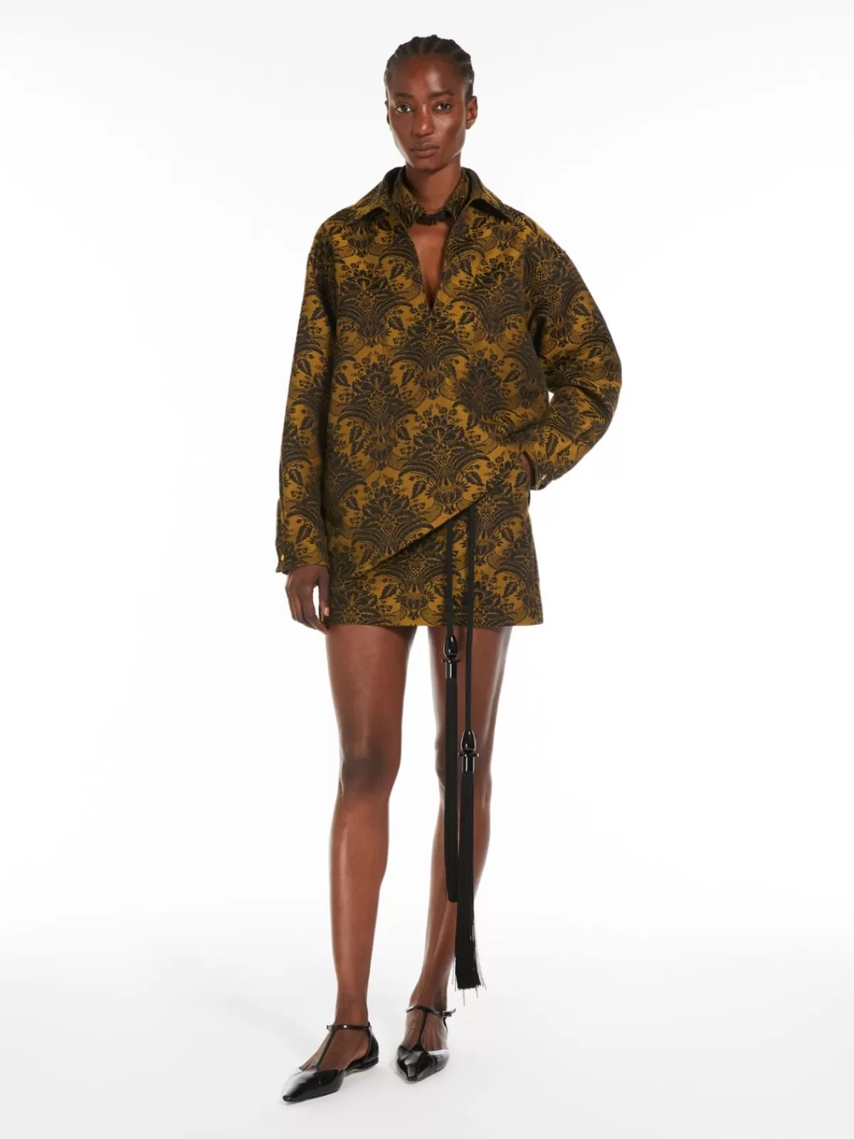 Skirts*Max Mara Technical wool jacquard miniskirt AMBER