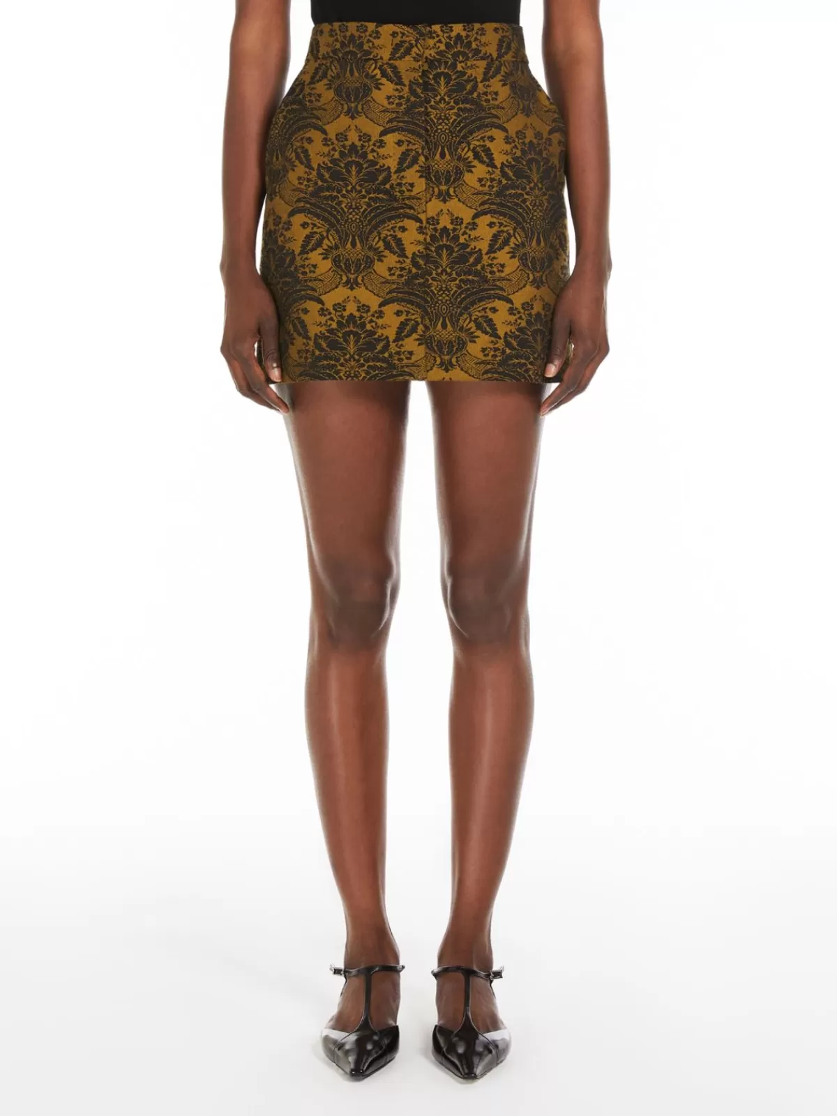 Skirts*Max Mara Technical wool jacquard miniskirt AMBER