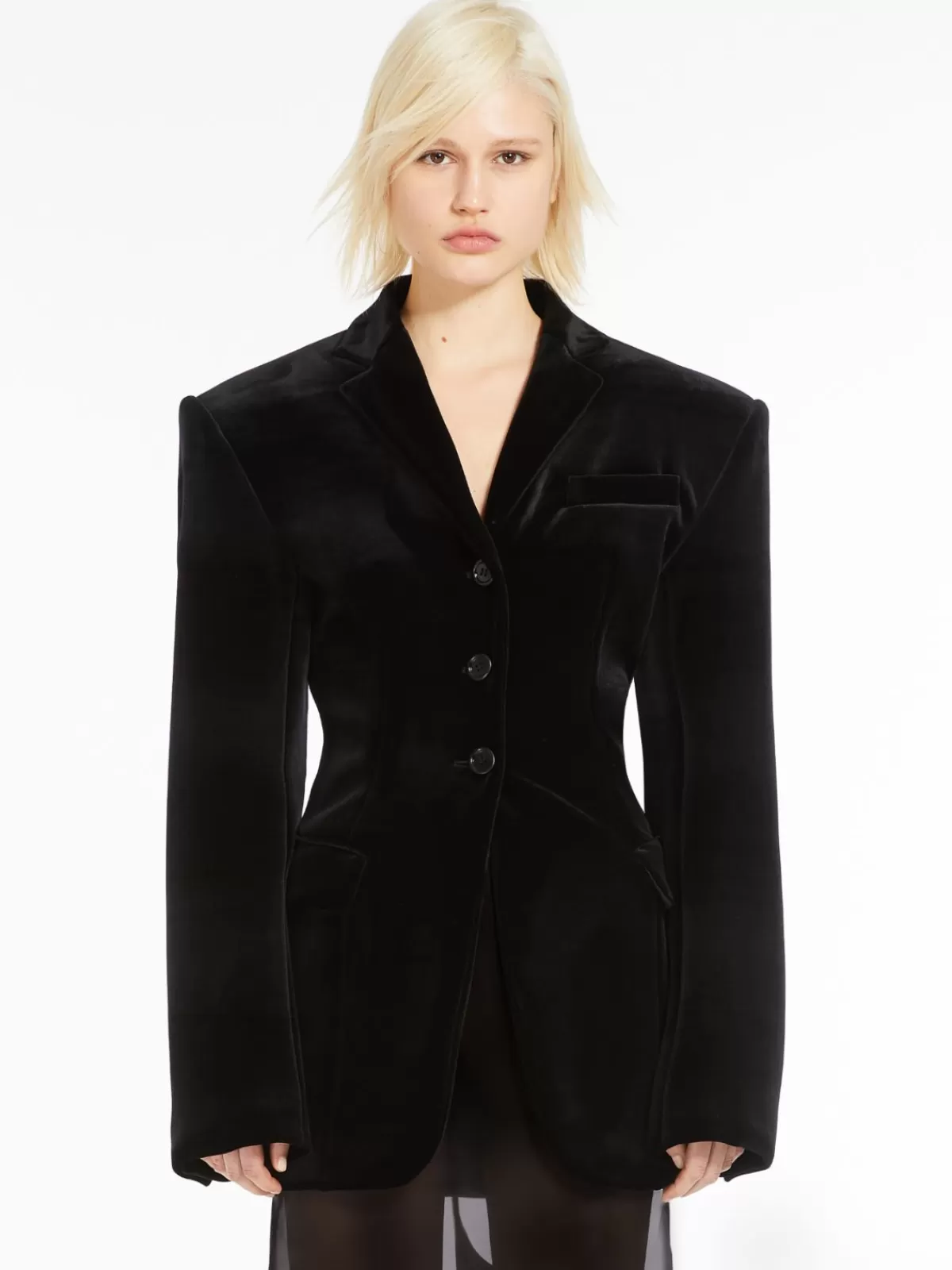 Jackets And Blazers*Max Mara Velvet blazer BLACK