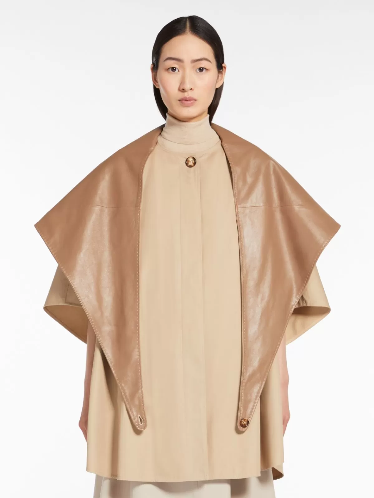 Capes*Max Mara Water-repellent cotton cape COLONIAL