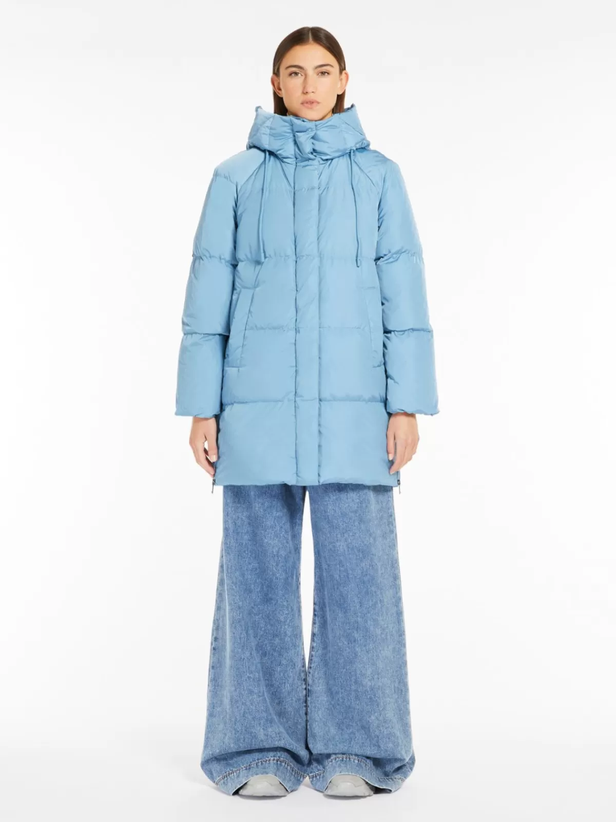 Padded Coats*Max Mara Water-repellent taffeta parka SKYBLUE