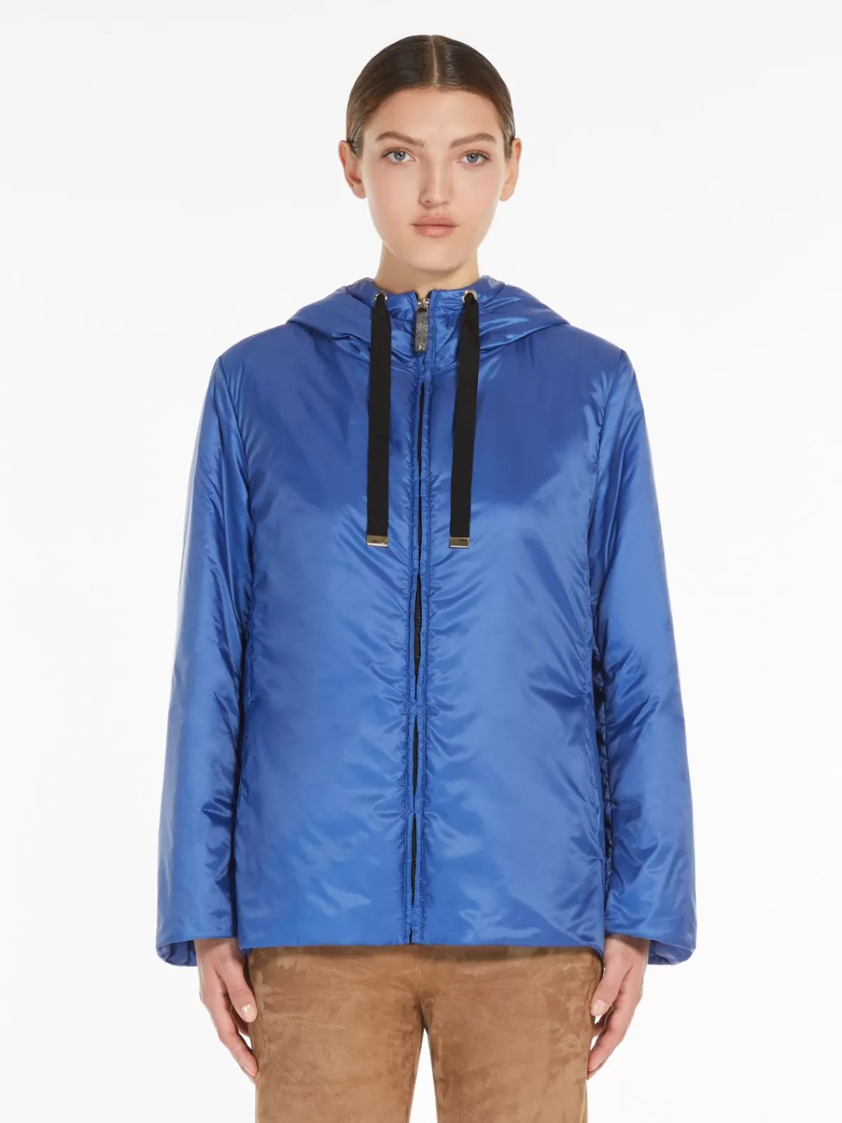 Padded Coats*Max Mara Water-repellent technical canvas travel sweatshirt CORNFLOWERBLUE