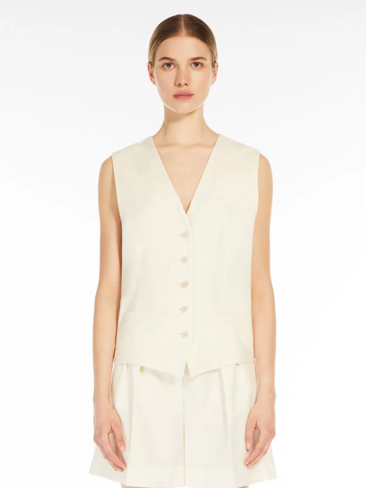 Jackets And Blazers | Suit*Max Mara Wool canvas waistcoat VANILLA