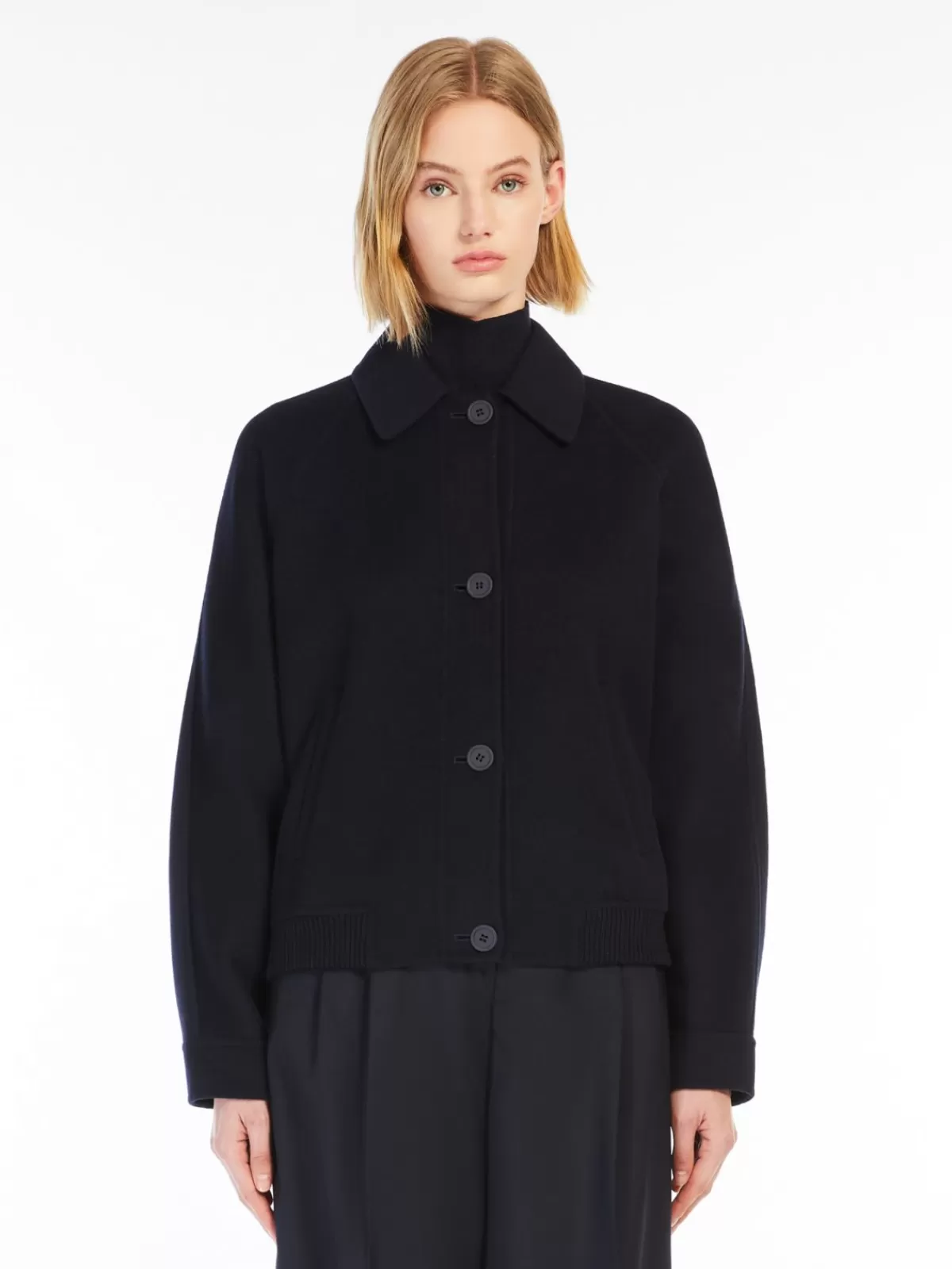 Jackets And Blazers*Max Mara Wool, cashmere and silk bomber jacket NAVY