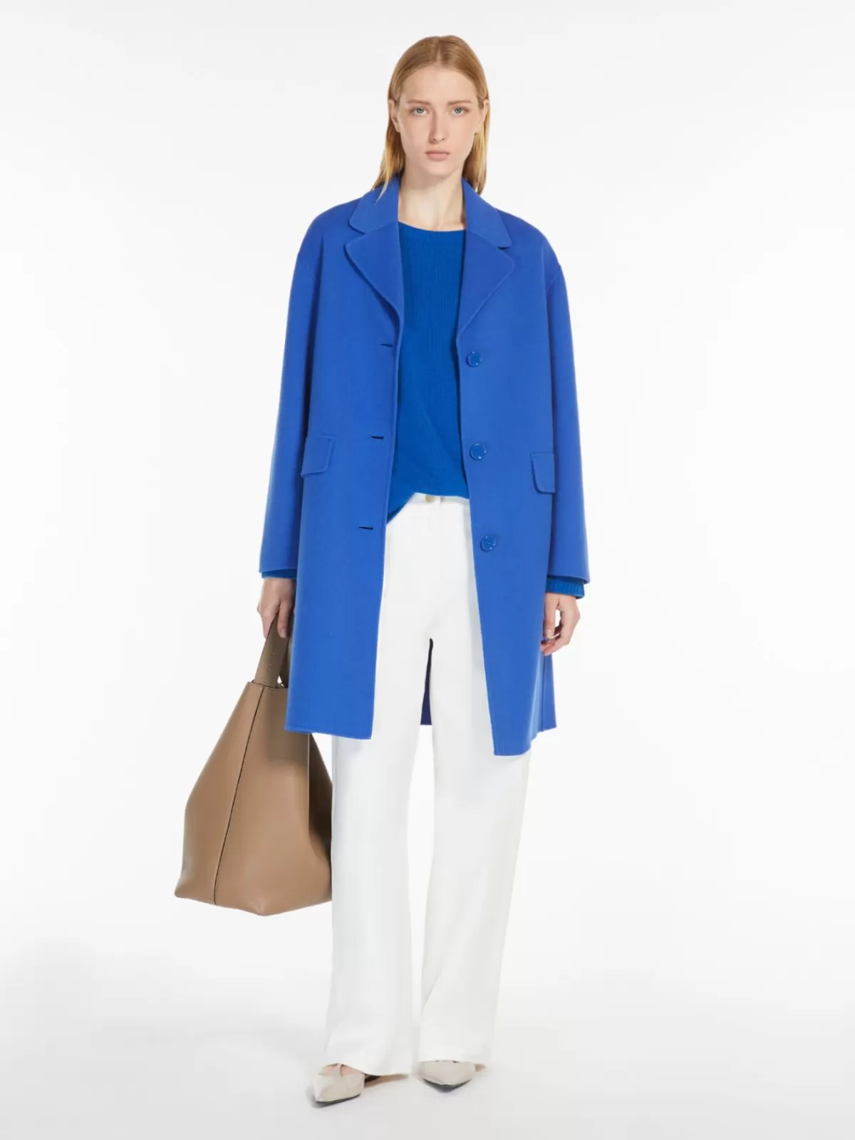 Coats*Max Mara Wool cocoon coat CORNFLOWERBLUE