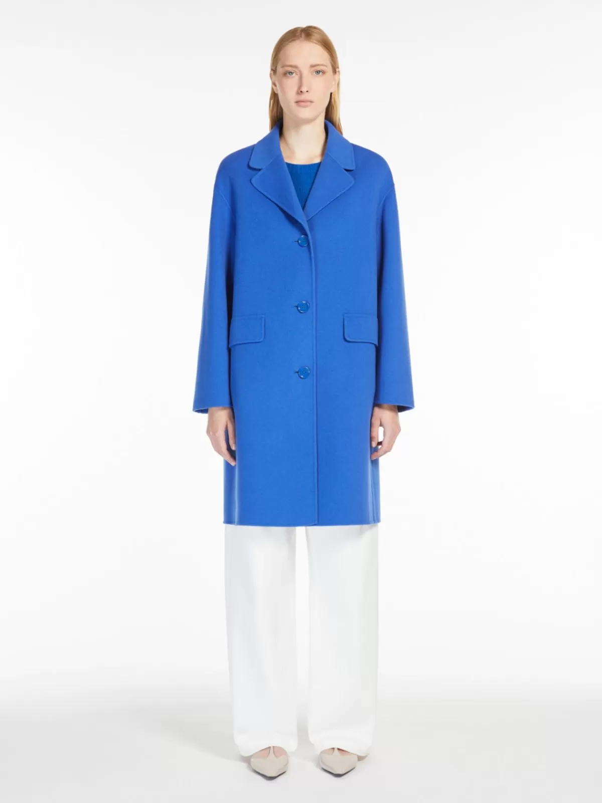 Coats*Max Mara Wool cocoon coat CORNFLOWERBLUE