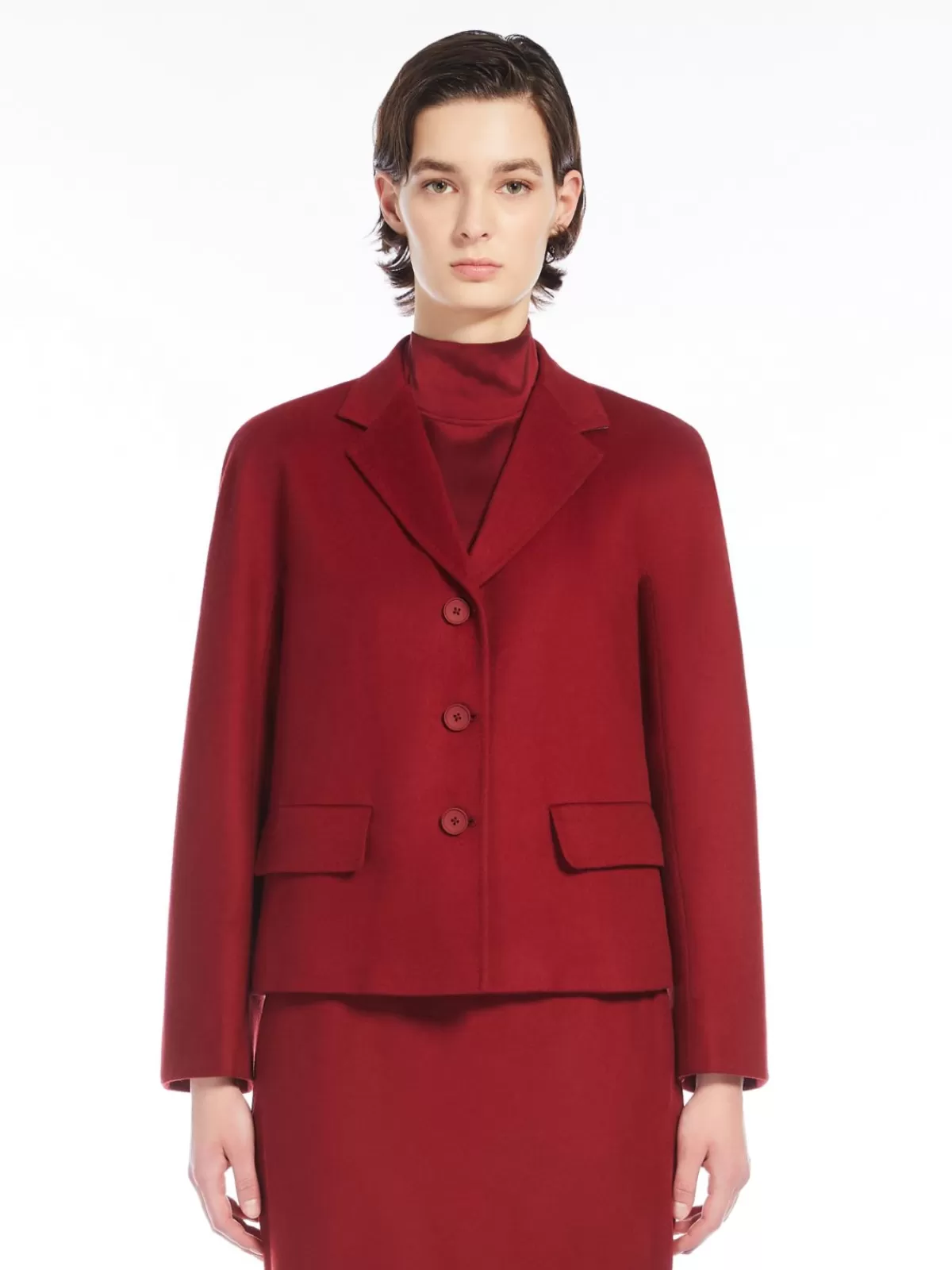 Jackets And Blazers | Suit*Max Mara Wool drap jacket BORDEAUX