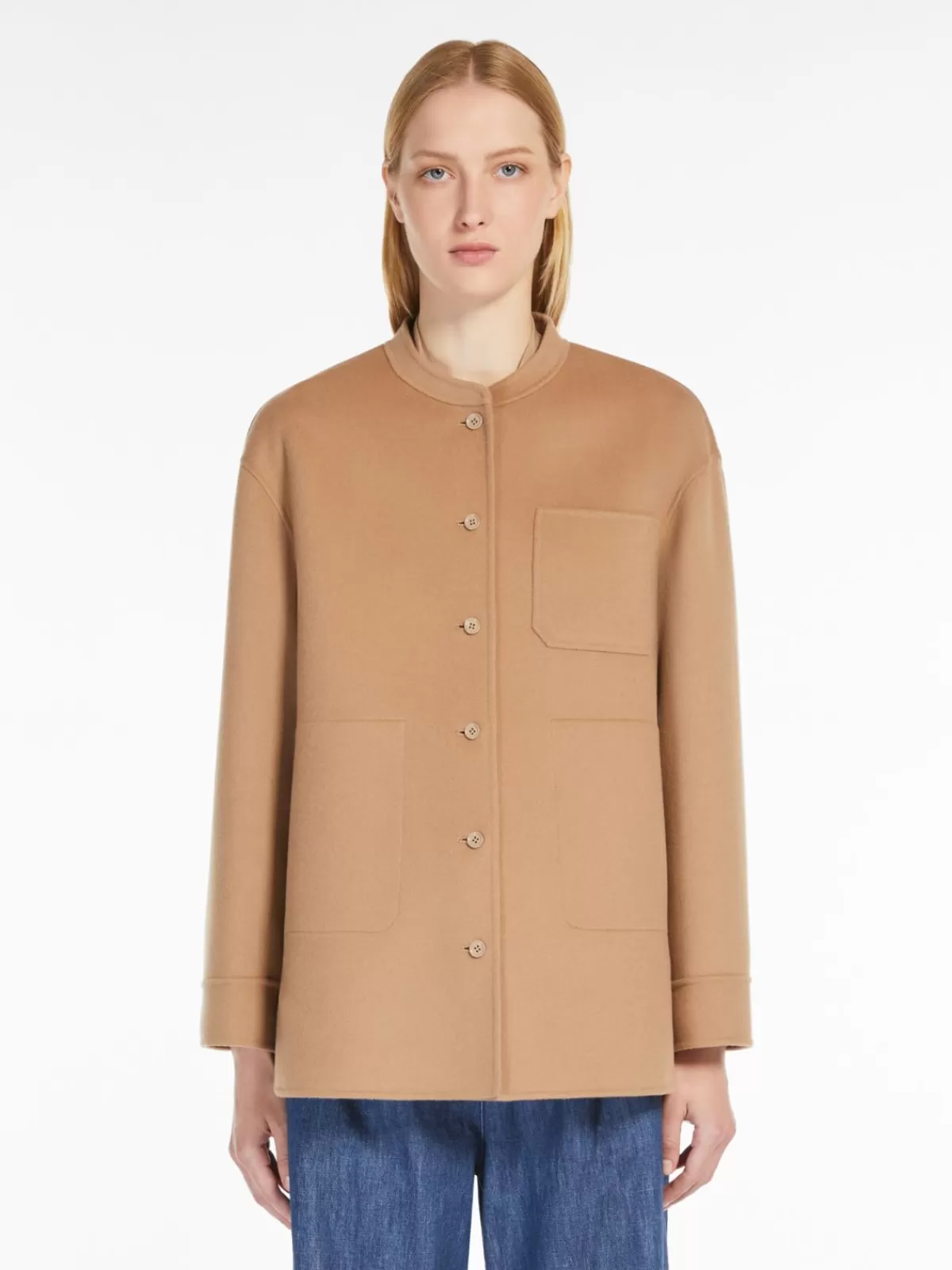 Jackets And Blazers*Max Mara Wool jacket with mandarin collar CAMEL