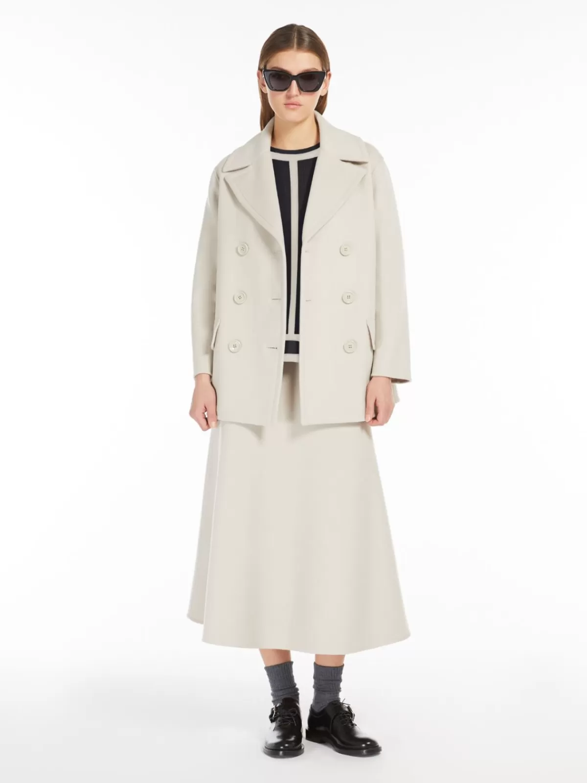 Jackets And Blazers*Max Mara Wool pea coat ECRU