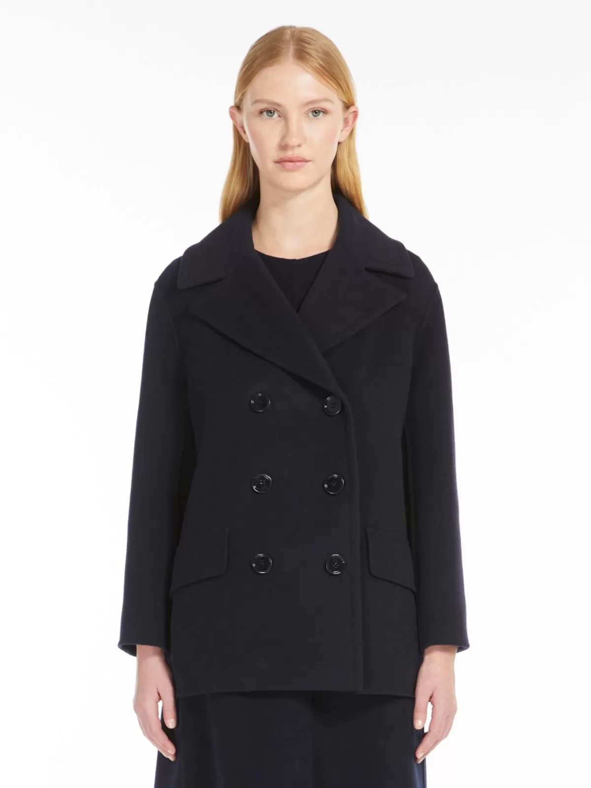 Jackets And Blazers*Max Mara Wool pea coat MIDNIGHTBLUE