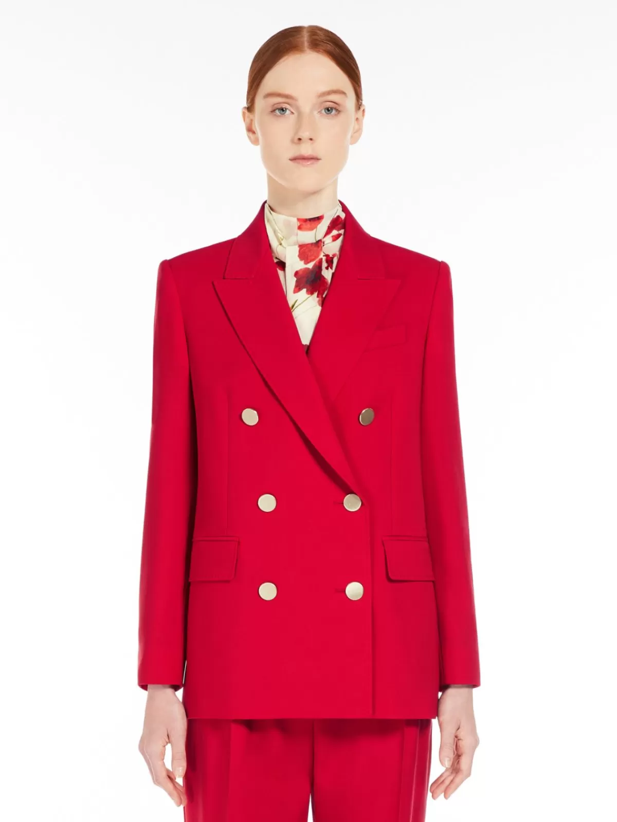 Jackets And Blazers*Max Mara Wool satin crêpe blazer RED