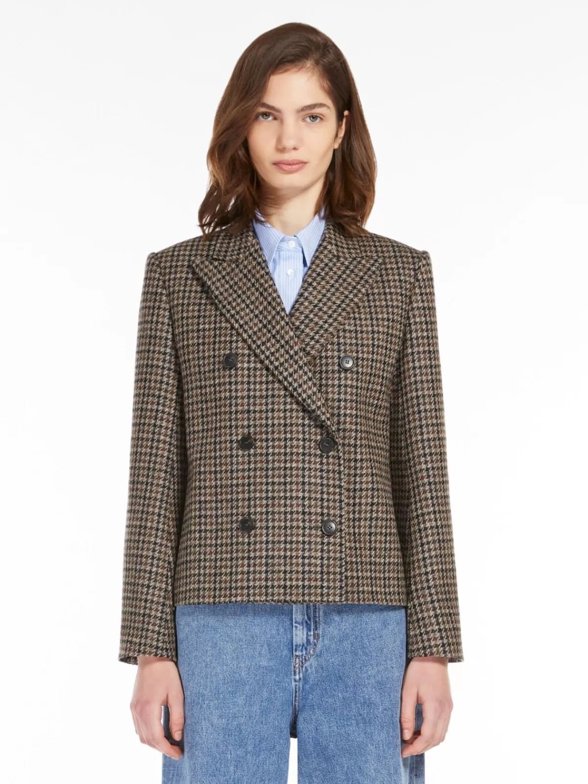 Jackets And Blazers*Max Mara Wool-blend cropped jacket BROWNGREY